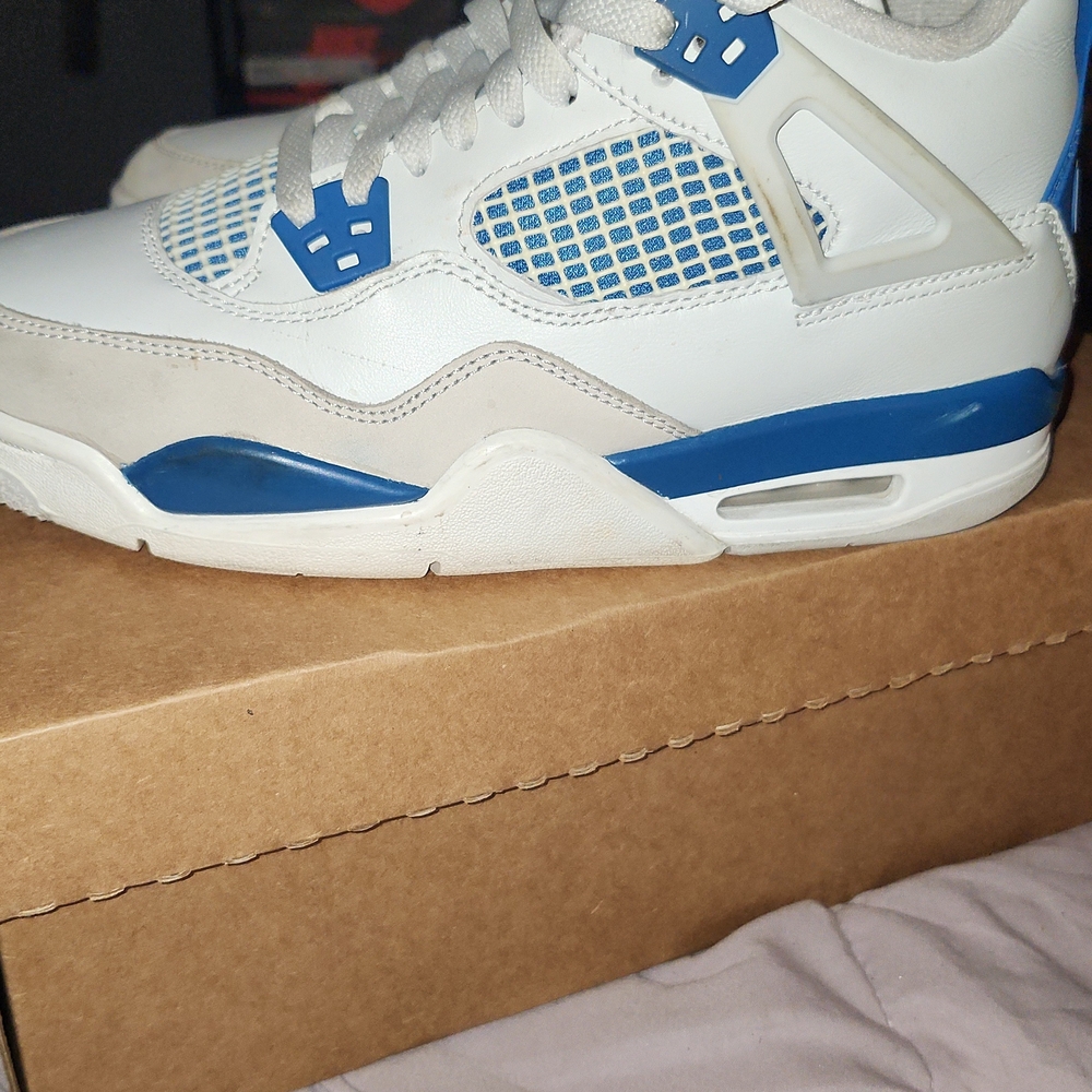 White and Blue Sneakers